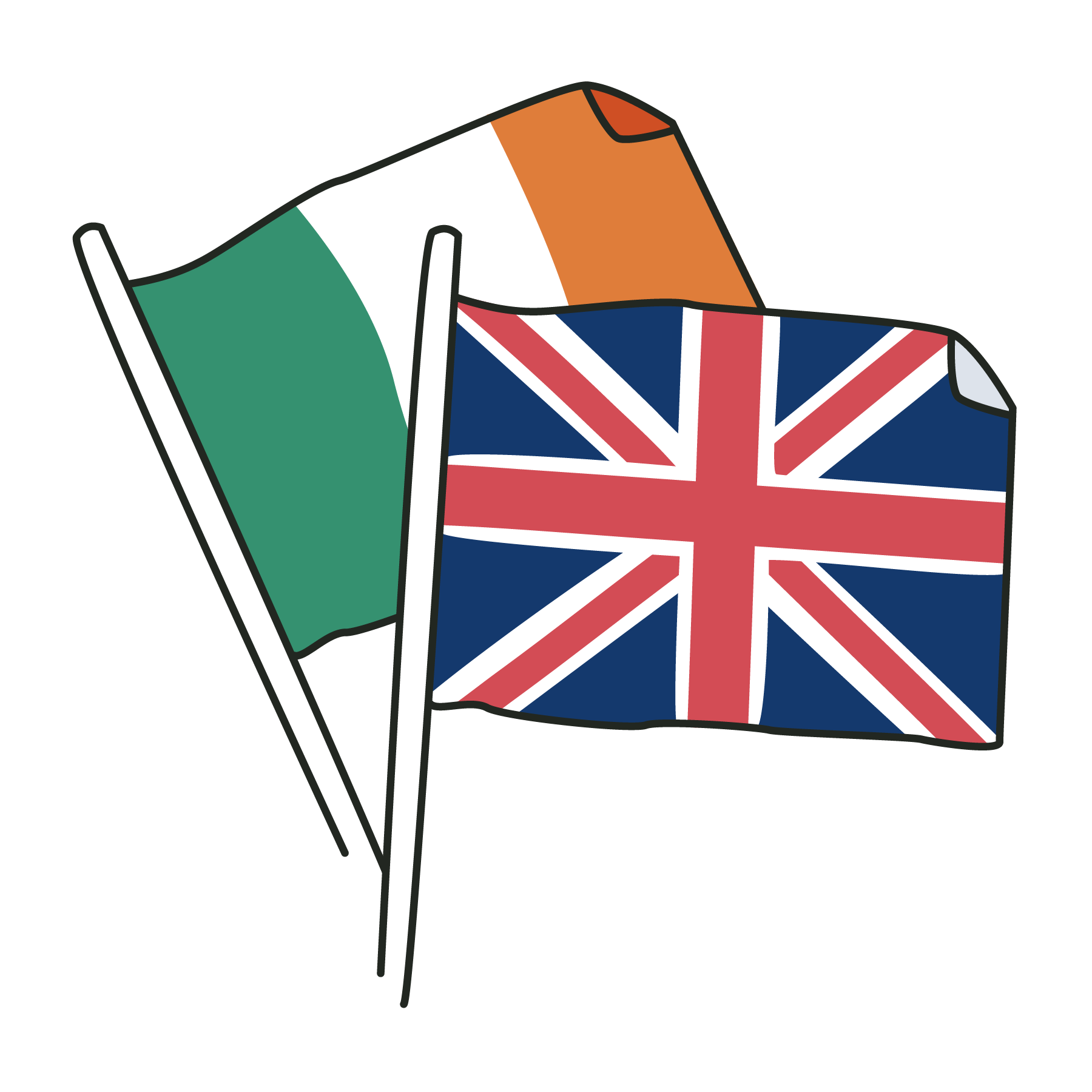 UK & Ireland flags