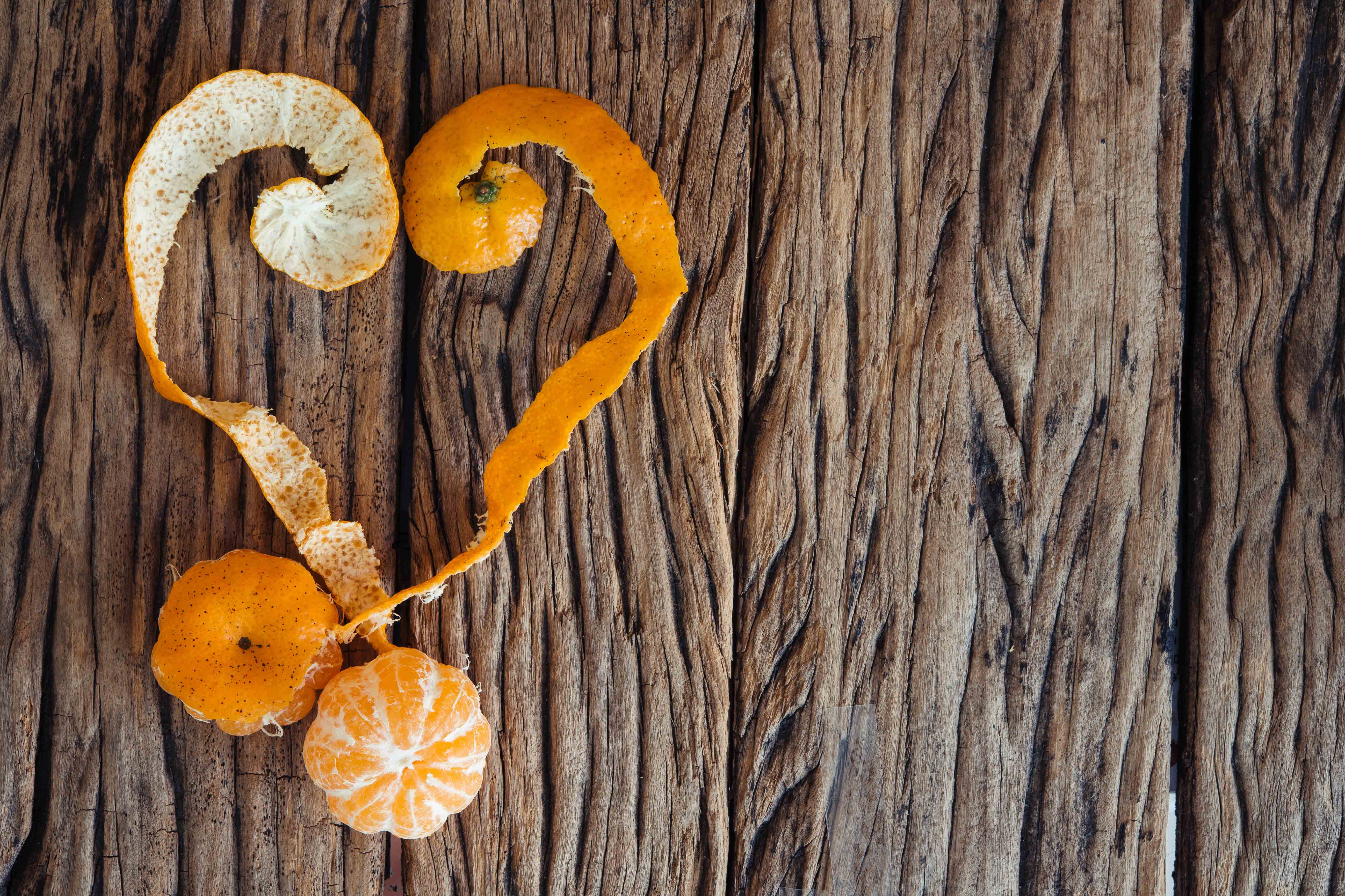 InnocentDrinks, orange peels in heart shape